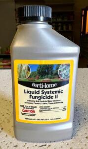 DESCRIPTION: (8) 16 OZ. BOTTLES OF LIQUID SYSTEMIC FUNGICIDE II BRAND/MODEL: FERTI-LOME 11377 LOCATION: STOCK ROOM QTY: 8