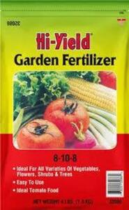 DESCRIPTION: (8) 4 LB. BAGS OF GARDEN FERTILIZER BRAND/MODEL: HI-YIELD 32086 LOCATION: STOCK ROOM QTY: 8