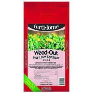 DESCRIPTION: (6) 40 LB. BAGS OF WEED-OUT PLUS LAWN FERTILIZER (25-0-4) BRAND/MODEL: FERTI-LOME 10923 LOCATION: STOCK ROOM QTY: 6