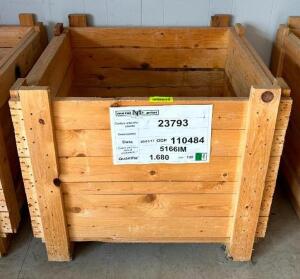 DESCRIPTION: (3) WOODEN CRATES SIZE: 27"X31"X26" LOCATION: STOCK ROOM QTY: 3