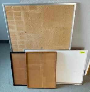 DESCRIPTION: (4) ASSORTED CORK BOARD AND DRY ERASE BOARD LOCATION: RETAIL SHOP QTY: 1