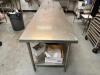 10' X 30" STAINLESS TABLE W/ UNDER SHELF - 2