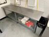 8' X 30" STAINLESS TABLE W/ UNDER SHELF. - 2