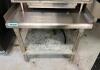 30" X 25" LOW BOY STAINLESS EQUIPMENT STAND W/ 1" BACK AND SIDE SPLASH