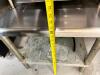 30" X 25" LOW BOY STAINLESS EQUIPMENT STAND W/ 1" BACK AND SIDE SPLASH - 3