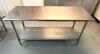 72" X 30" STAINLESS TABLE W/ UNDER SHELF