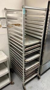 TWENTY PAN ROLL ABOUT TRAY RACK.