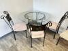 36" ROUND GLASS TOP BISTRO TABLE W/ (4) CHAIRS - 3