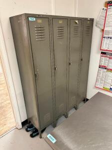 FOUR GROUP METAL LOCKER SYSTEM