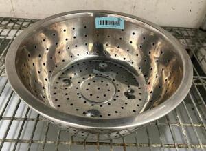 (2) 12" STAINLESS COLANDERS