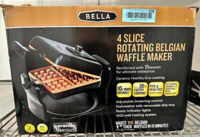 BELLA 4 SLICE BELGIAN WAFFLE MAKER