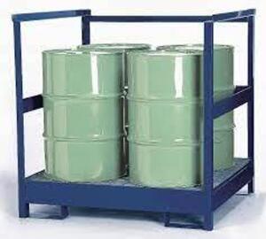 DESCRIPTION: (1) TRANSPORT SPILL PALLET BRAND/MODEL: DENIOS #21WK64 INFORMATION: BLUE RETAIL$: $2141.35 EA SIZE: FOR 4 DRUMS, 66 GAL SPILL CAPACITY, 2