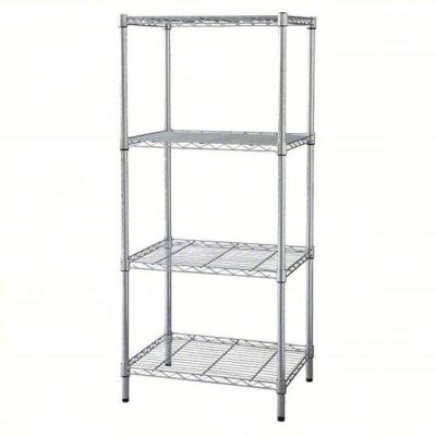 DESCRIPTION: (1) WIRE SHELVING UNIT BRAND/MODEL: PRODUCT NUMBER #1ANZ9 INFORMATION: CHROME RETAIL$: $353.08 EA SIZE: 4 SHELVES, 48" X 24" X 74" QTY: 1