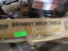 DESCRIPTION: (1) COMPUTER TABLE, MOBILE WITH WHEELSBRAND/MODEL: BRAWNY #89847INFORMATION: GRAYRETAIL$: $301.84 EASIZE: 30" D, 36" W, 25-1/2" to 33-1/2" HQTY: 1 - 2