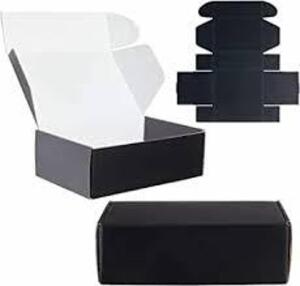 DESCRIPTION: (1) PALLET OF APPROX (50) BUNDLES OF (25) PACKAGING BOXES BRAND/MODEL: STOCKROOM PLUS #LJ-FSZLP-043021-03-1 INFORMATION: BLACK BOXES RETA