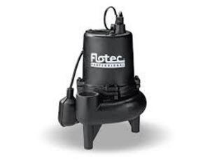 DESCRIPTION: (1) SUBMERSIBLE SEWAGE PUMP BRAND/MODEL: PENTAIR FLOTEC #E75STVT INFORMATION: BLACK, CAST IRON AND ZINC RETAIL$: $157.30 EA SIZE: 1/2 HP