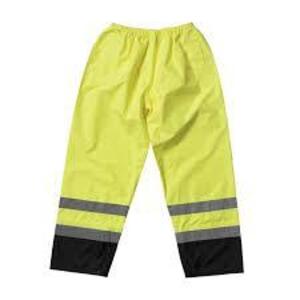 DESCRIPTION: (6) PAIRS OF CLASS E SAFETY PANTS BRAND/MODEL: PIP #318-1757-YEL INFORMATION: HI VIZ YELLOW RETAIL$: $26.00 PER PAIR SIZE: 5X QTY: 6