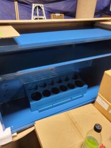 DESCRIPTION: (1) AEROSOL CADDY AND CABINET WITH NO DOORS, WALL MOUNTED BRAND/MODEL: DURHAM INFORMATION: BLUE RETAIL$: $318.98 EA SIZE: MUST COME INSPE