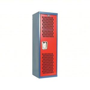 DESCRIPTION: (1) WARDROBE LOCKER, VENTILATED WITH PADLOCK HASP BRAND/MODEL: HALLOWELL #35UW39 INFORMATION: RED RETAIL$: $253.74 EA SIZE: 15 IN X 15 IN