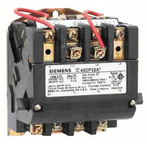 DESCRIPTION: (1) CONTACTOR, MAGNETIC BRAND/MODEL: SIEMENS #44F343 RETAIL$: $1515.13 EA SIZE: 3 NEMA CONTACTOR SIZE, 90 A FULL LOAD AMPS, 240V AC QTY: