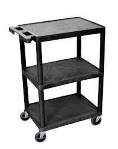 DESCRIPTION: (1) OUTRIGGER UTILITY CART BIN BRAND/MODEL: LUXOR INFORMATION: BLACK RETAIL$: $55.89 EA SIZE: 41.5X28.5 X 37.6 CM QTY: 1