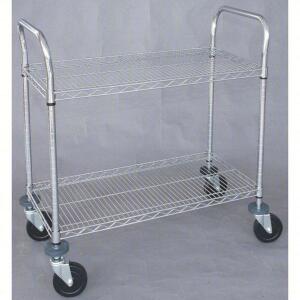 DESCRIPTION: (1) UTILITY CART WITH SHALLOW LIPPE DWIRE SHELVES BRAND/MODEL: #1ECJ4F RETAIL$: $354.46 EA SIZE: 600 LB LOAD CAP QTY: 1