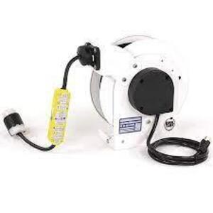 DESCRIPTION: (1) RETRACTABLE CORD REEL BRAND/MODEL: K&H INDUSTRIES #RTAG3LW-WCL520-J12K INFORMATION: WHITE RETAIL$: $755.71 EA SIZE: 125V, 20 AMPS, 25