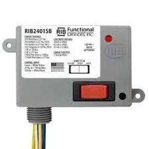 DESCRIPTION: (2) PRE WIRED RELAY BRAND/MODEL: FUNCTIONAL DEVICES INC #2ETA7 RETAIL$: $36.62 EA SIZE: RIB Enclosed Pre-Wired Relay: 120V AC/24V AC/DC,