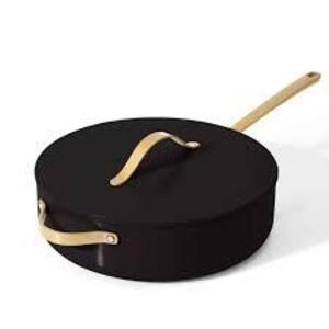 DESCRIPTION: (1) SAUTE PAN BRAND/MODEL: DREW BARRYMORE BEAUTIFUL INFORMATION: BLACK RETAIL$: $44.47 EA SIZE: 5.5 QT QTY: 1