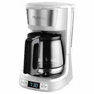 DESCRIPTION: (1) PROGRAMMABLE HOT AND ICED COFFEE MAKER BRAND/MODEL: GOURMIA INFORMATION: WHITE RETAIL$: $20.00 EA SIZE: 12 CUP QTY: 1