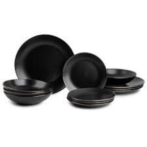 DESCRIPTION: (1) 12 PIECE DINNERWARE SET BRAND/MODEL: THYME AND TABLE INFORMATION: BLACK RETAIL$: $59.99 EA QTY: 1