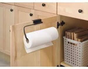 DESCRIPTION: (1) OVER CABINET PAPER TOWEL HOLDER BRAND/MODEL: INTERIOR DESGIN INFORMATION: BLACK RETAIL$: $39.57 EA QTY: 1