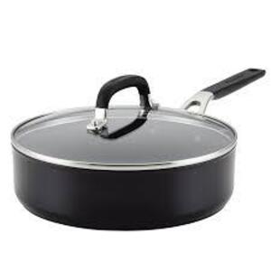 DESCRIPTION: (1) COVERED SAUTE PAN BRAND/MODEL: KITCHENAID INFORMATION: BLACK RETAIL$: $50.00 EA SIZE: 3 QT QTY: 1