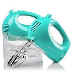 DESCRIPTION: (1) HAND MIXER BRAND/MODEL: OVENTE INFORMATION: TURQUOISE RETAIL$: $20.00 EA SIZE: 5 SPEED QTY: 1