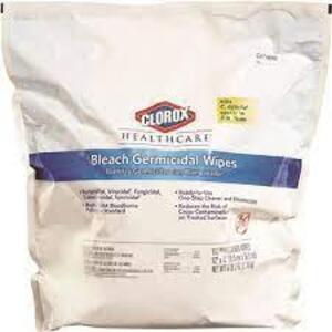 DESCRIPTION: (2) GERMICIDAL WIPES BRAND/MODEL: CLOROX RETAIL$: $70.00 TOTAL SIZE: 150 WIPES PER CONTAINER QTY: 2