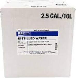 DESCRIPTION: (1) BOX OF LAB GRADE DISTILLED WATERBRAND/MODEL: RPI #W20525-10000.0RETAIL$: $45.93 EASIZE: 10LQTY: 1