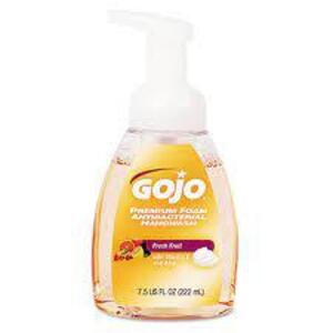 DESCRIPTION: (4) ANTIBACTERIAL FOAM HANDWASH BRAND/MODEL: GOJO INFORMATION: FRESH FRUIT RETAIL$: $5.59 EA SIZE: 7.5 FL OZ QTY: 4