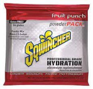 DESCRIPTION: (6) SPORTS DRINK MIX BRAND/MODEL: SQWINCHER #1UFJ6 INFORMATION: FRUIT PUNCH RETAIL$: $6.65 EA SIZE: 2.5 GALLON YIELD QTY: 6