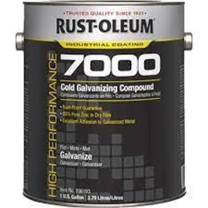 DESCRIPTION: (2) INTERIOR EXTERIOR COLD GALVANIZING COMPOUND BRAND/MODEL: RUST-OLEUM #7000 RETAIL$: $68.73 EA SIZE: 1 QT QTY: 2