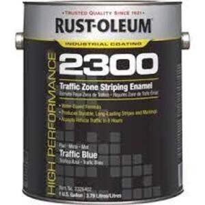 DESCRIPTION: (1) TRAFFIC MARKING PAINT BRAND/MODEL: RUST-OLEUM #2300 INFORMATION: TRAFFIC BLUE RETAIL$: $55.00 EA SIZE: 1 GALLON QTY: 1