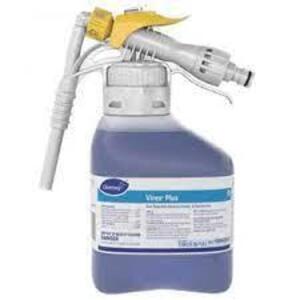 DESCRIPTION: (2) DISINFECTANT CLEANER AND DEODORIZER BRAND/MODEL: DIVERSEY VIREX PLUS RETAIL$: $290.00 TOTAL SIZE: 2.64 QT QTY: 2