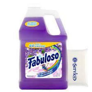 DESCRIPTION: (2) CONCENTRATED MULTI PURPOSE CLEANER PROFESSIONALBRAND/MODEL: FABULOSOINFORMATION: LAVENDER, MAKES UP TO 64 GALLONS OF CLEANERRETAIL$: $42 EASIZE: 1 GALLONQTY: 2