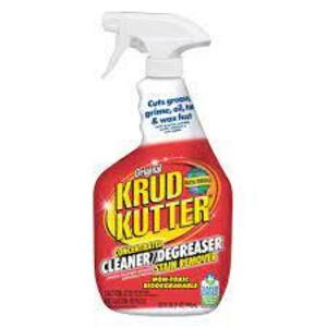 DESCRIPTION: (2) CONCENTRATED CLEANER / DEGREASER AND STAIN REMOVER BRAND/MODEL: KRUD KUTTER RETAIL$: $14.25 EA SIZE: 32 OZ QTY: 2