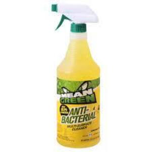 DESCRIPTION: (6) ANTIBACTERIAL MULTI SURFACE CLEANER BRAND/MODEL: MEAN GREEN #56JF18 RETAIL$: $5.00 EA SIZE: 32 OZ QTY: 6