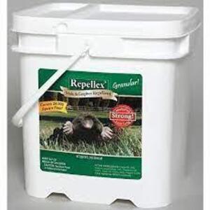 DESCRIPTION: (1) MOLE AND GOPHER REPELLENT BRAND/MODEL: REPELLEX #9XX36 RETAIL$: 59.6 SIZE: 24 LB QTY: 1