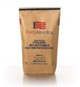 DESCRIPTION: (1) BAG OF DRY BUTTERMILK BRAND/MODEL: DAIRY AMERICA RETAIL$: $275.54 EA SIZE: 55.115 BS QTY: 1