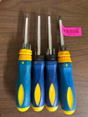 (4) - RACHETING SCREWDRIVERS