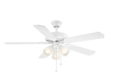 BROOKHURST 52 IN. LED INDOOR WHITE CEILING FAN WITH LIGHT KIT