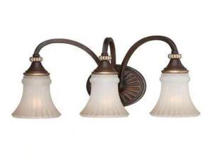 REIMS 3-LIGHT BERRE WALNUT VANITY FIXTURE