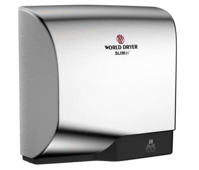 L-971A SLIMDRI BRUSHED CHROME ALUMINUM SURFACE-MOUNTED ADA HAND DRYER